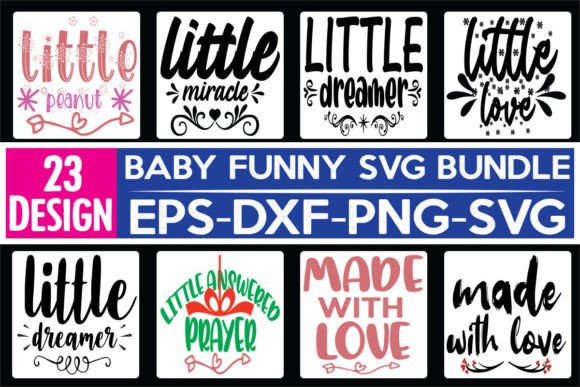 23 Baby Funny Quotes Graphics for Crafts