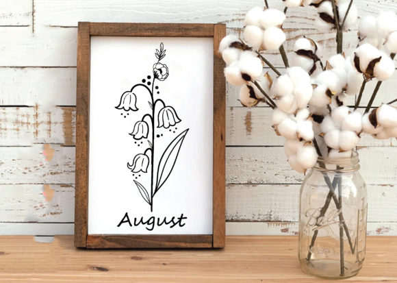 August-wild Flower Graphics for Crafts