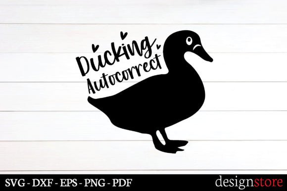 Ducking Autocorrect Svg for Crafts and Graphics