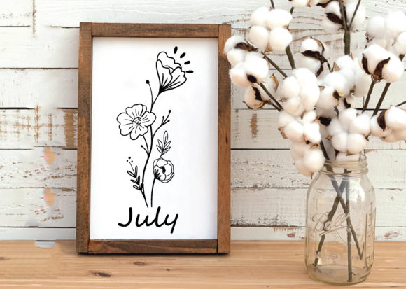 July-wild Flower Graphics for Crafts