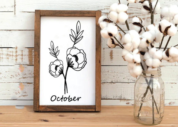 October-wild Flower Graphics for Crafts